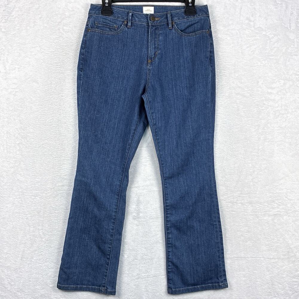 Ann Mashburn Jeans Womens 28 Blue Crop Flare Stretch Preppy Classic Western USA